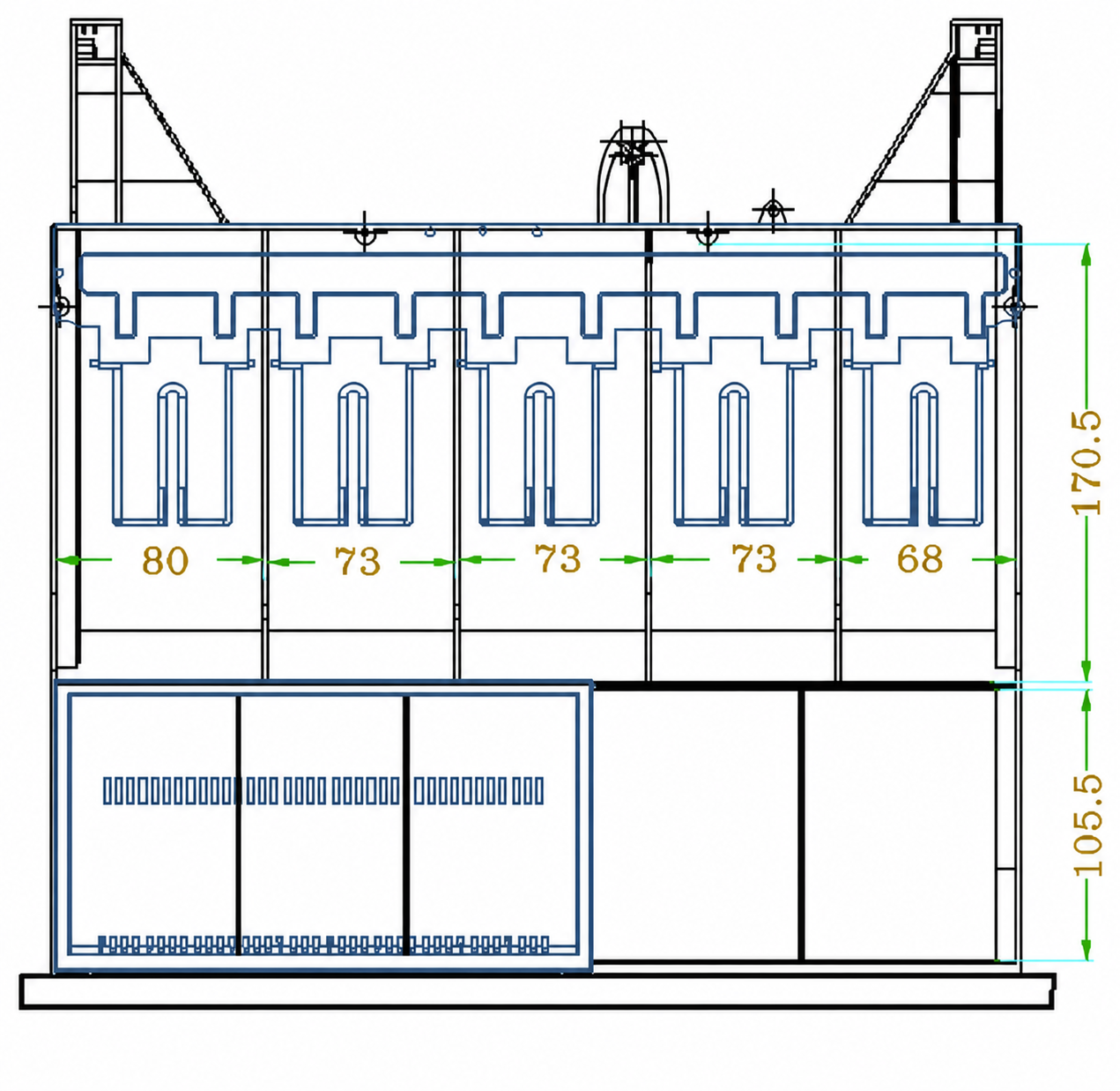 CG-405B1 5B5C tray drawing
