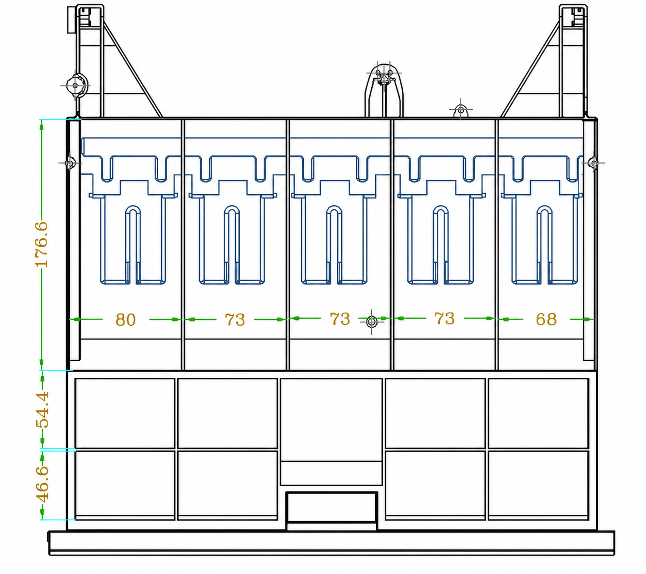 CG-405B2 5B9C tray drawing