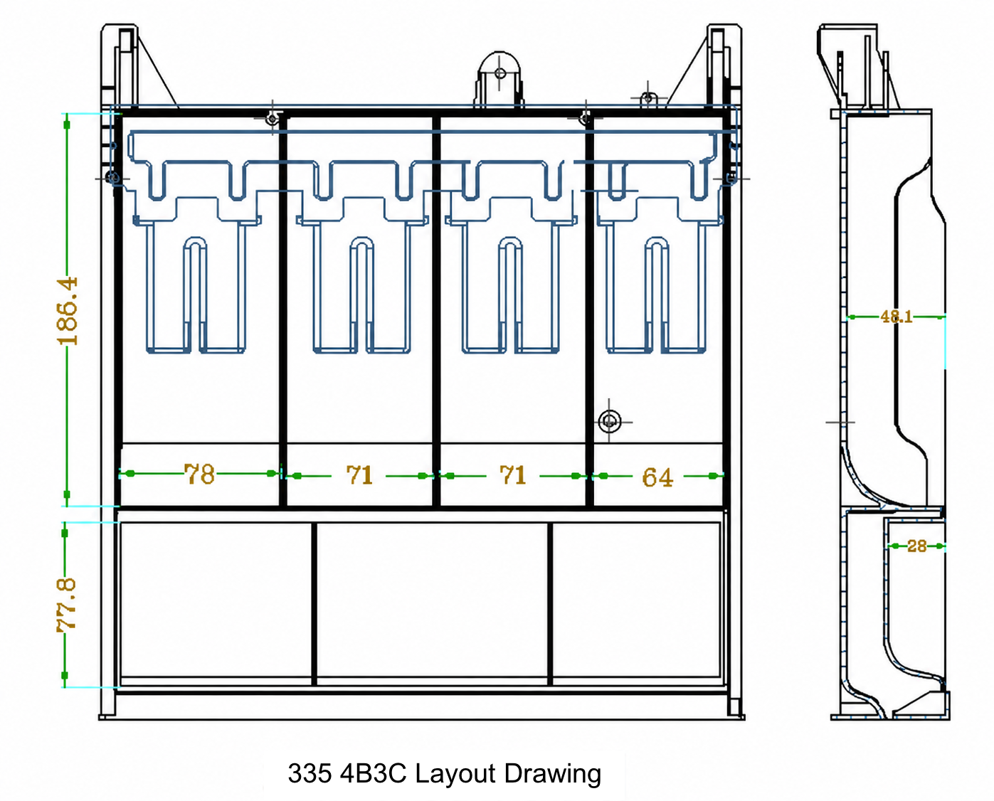 CG-335 4B3C tray drawing