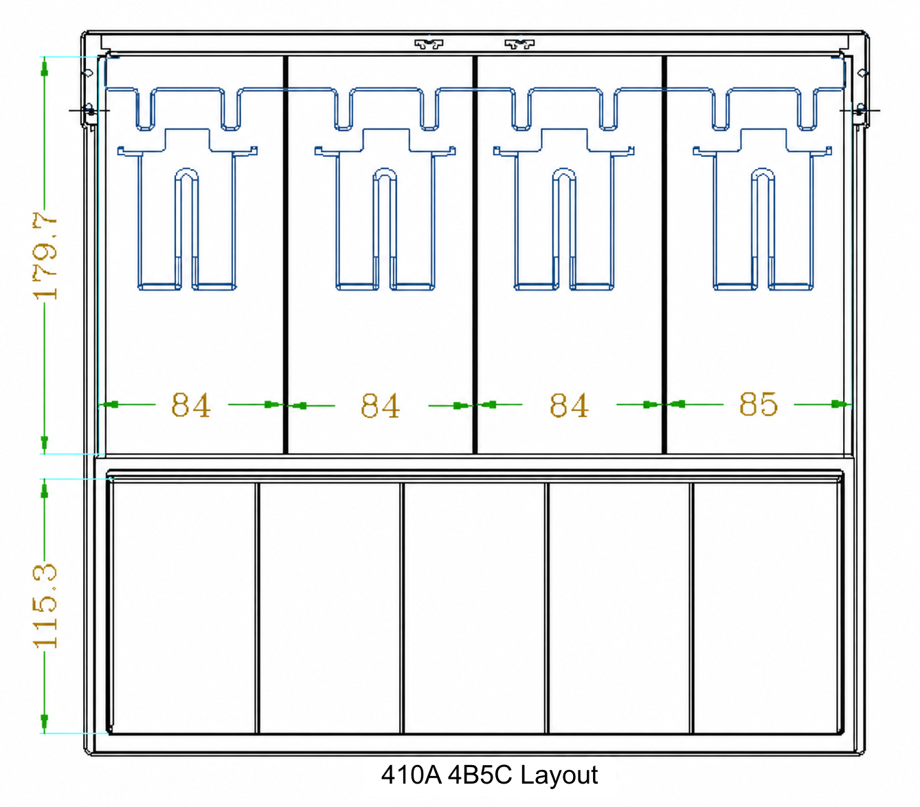 CG-410C 4B5C tray drawing