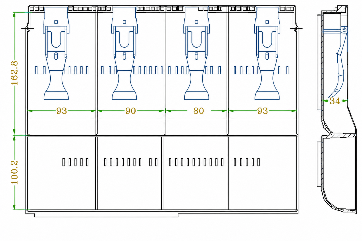 CG-405C 4B4C tray drawing