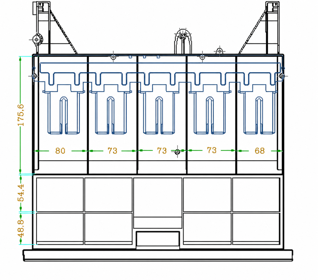CG-405K 5B9C tray drawing