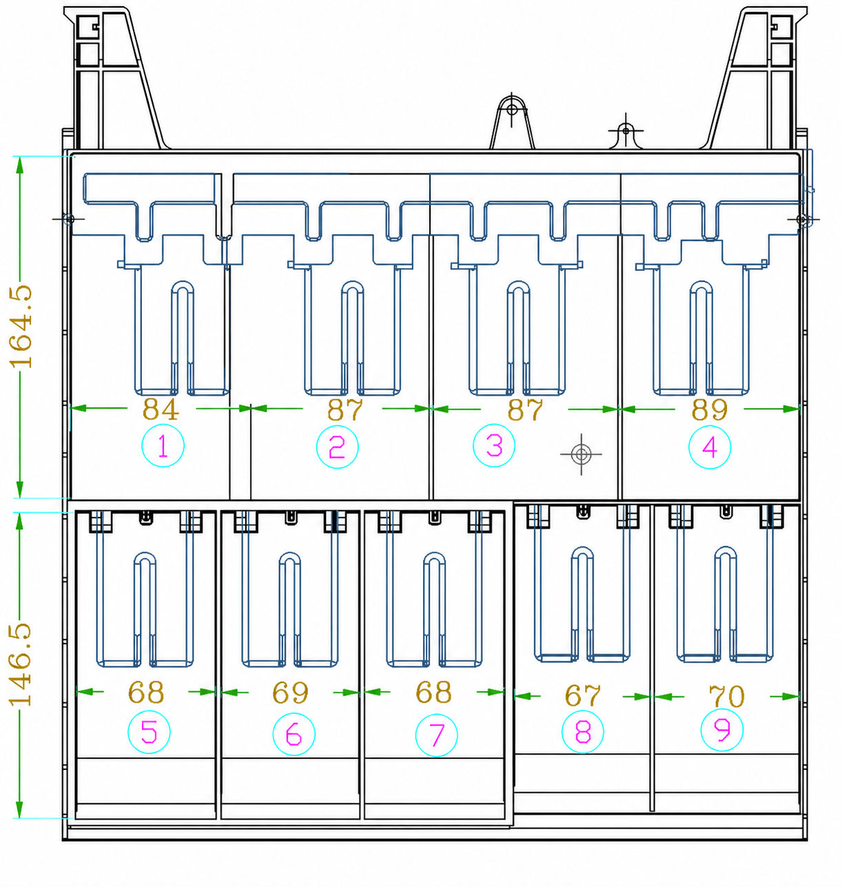CG-4141PM 9B tray drawing